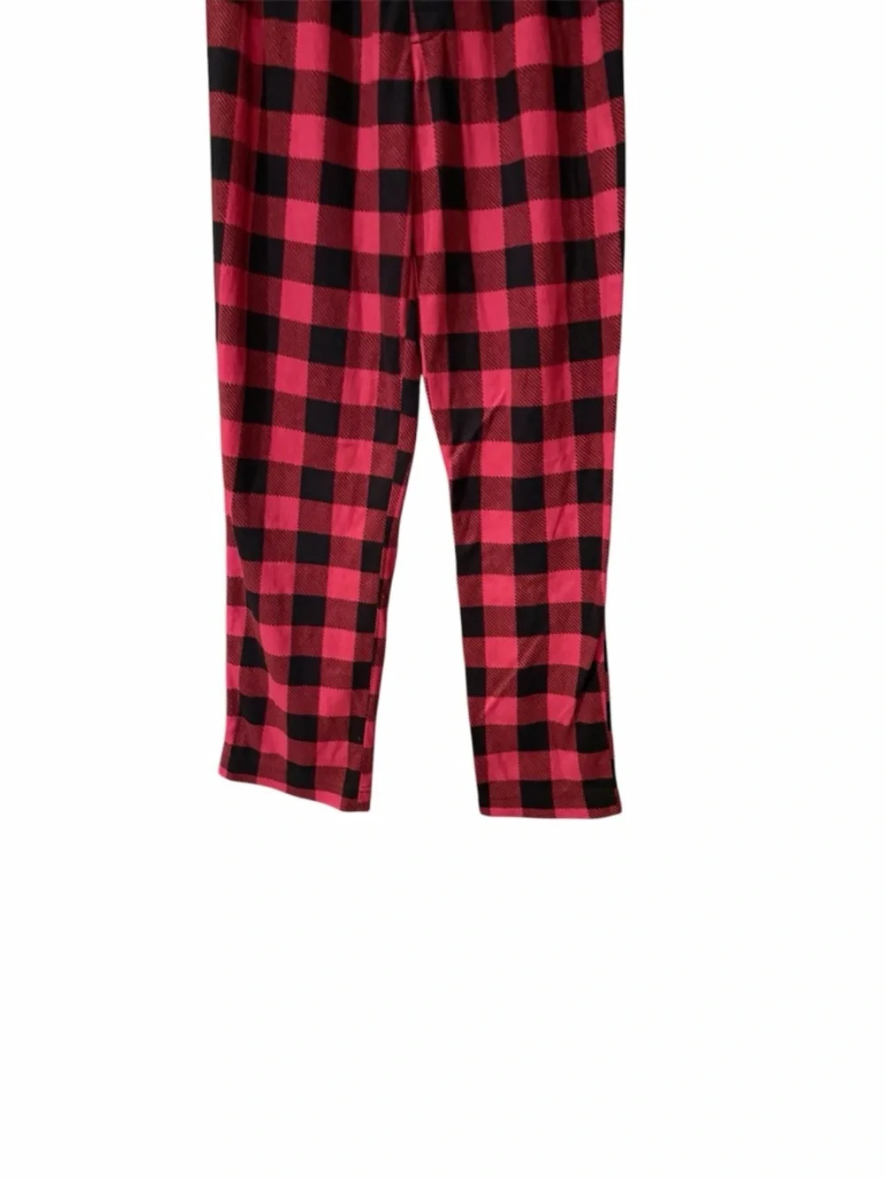 Bundle‎ of Women’s Pajama Pants Set - Cream Bear Print & Red Buffalo Plaid